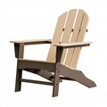 Fauteuil de jardin Adirondack 83 x 79 x 96 cm en plastique beige marron avec accoudoirs