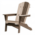 Fauteuil de jardin Adirondack 80 x 75 x 98 cm en plastique beige et marron pour terrasse