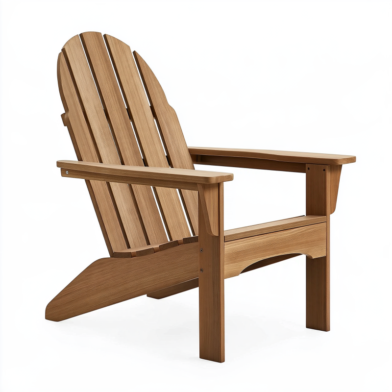 Fauteuil de jardin Adirondack 79 x 88 x 95 cm en bois marron avec dossier incliné